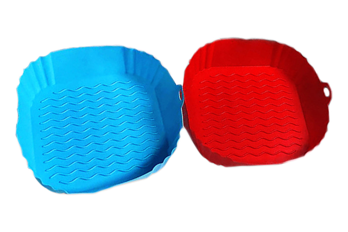 2pcs Square Silicone Air Fryer Liners Reusable Air Fryer Pot Air Fryer Inserts