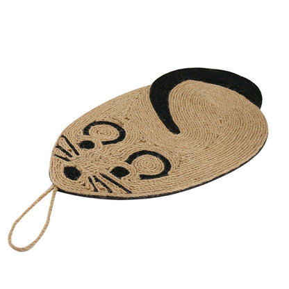 Hanging Pet Cat Scratcher Claw Pad Sisal Scratching Mat Mouse Style