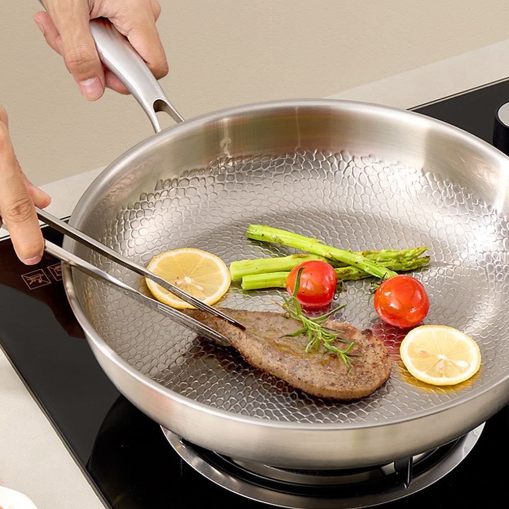 Stainless Steel Frying Pan Nonstick PFAS Free Oven for All Stoves