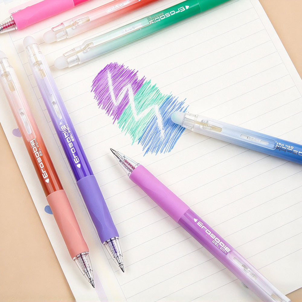 24-Piece Set Colorful Click-Erasable Gel Pen Set for Students School Office