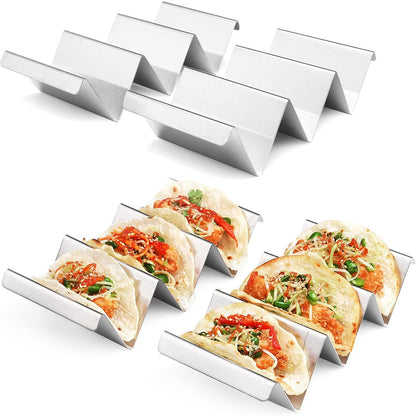 4Pcs Stainless Steel Taco Stand Rack Oven Safe Taco Holder