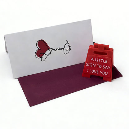 A Little Sign to Say I Love You Mini Ornament Plaque for Home Desk Decoration