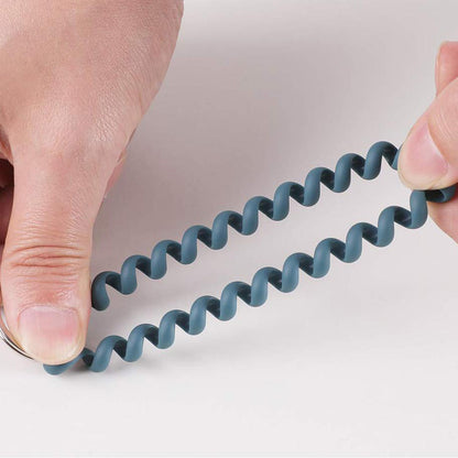6Pcs Stretch Wrist Coil Keychains for Keys Cards and ID Badges