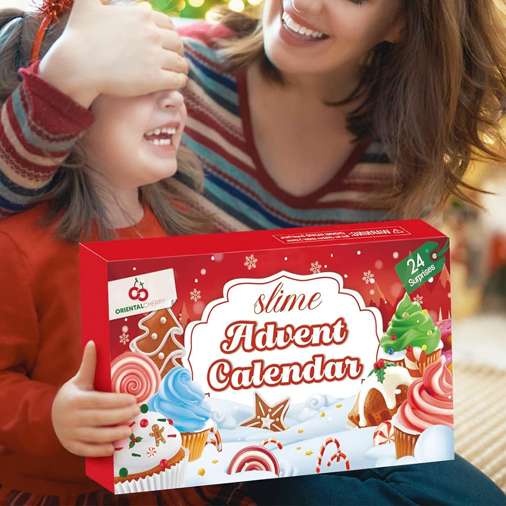 Kids 24 Days DIY Slime and Charms Kit Advent Calendar Xmas Countdown Calendars