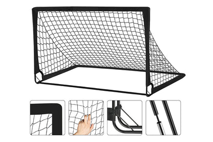 Soccer Goal Football Net Set Sports Training Practice Metal Frame Mesh