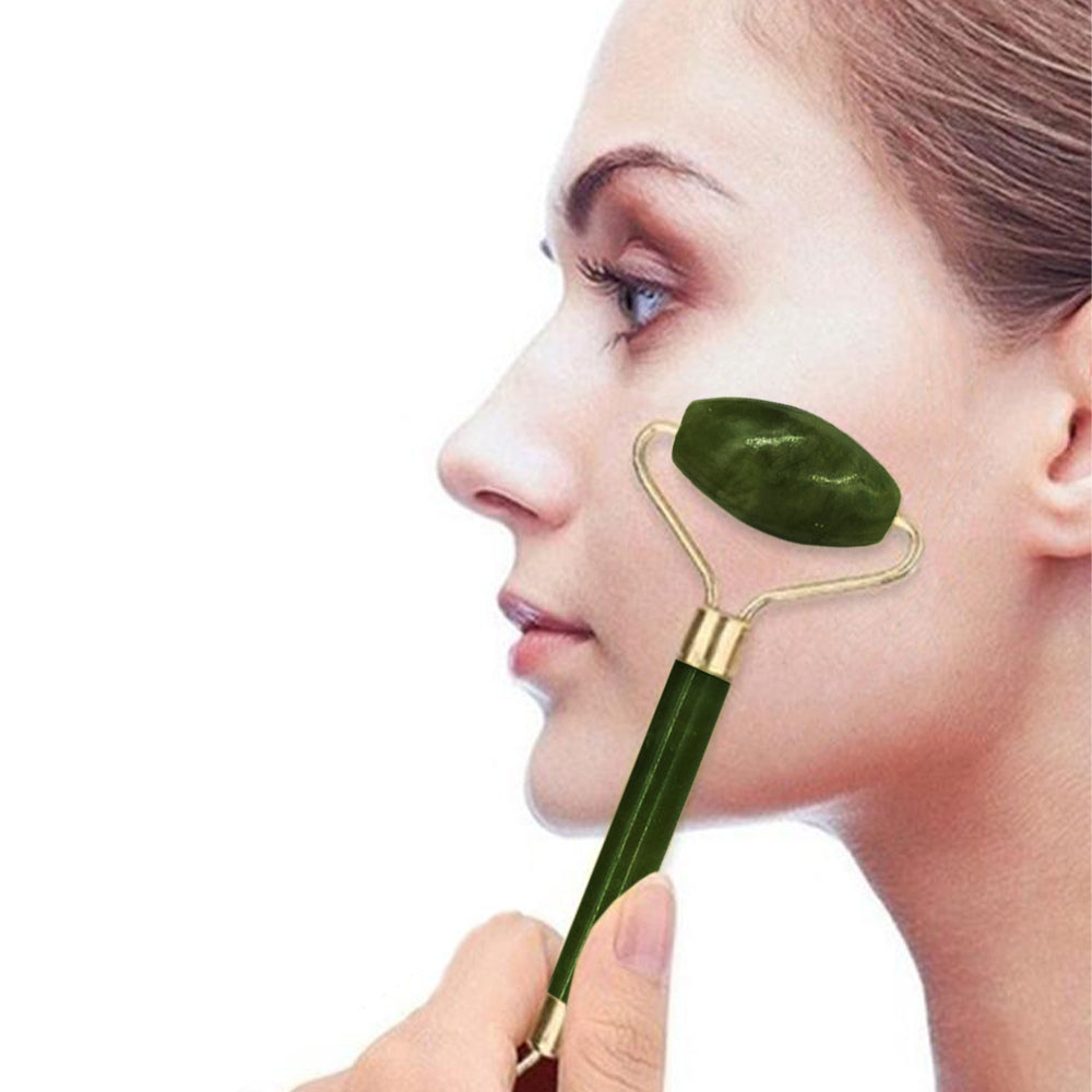 3Pcs Set of Jade Roller and Gua Sha Scraping Face and Body Massager