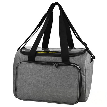 Knitting Storage Bag Wool Tote Crichet Hook Needles Accessories Organizer-Grey