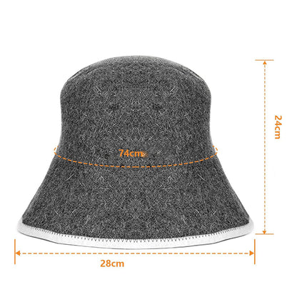 2Pcs Sauna Hat Set Wool Blend Felt Hat for Steam Room Sweat Bath