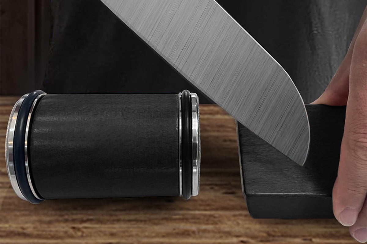 Rolling Knife Sharpening Kit 15 And 20 Degree Angle Base Black