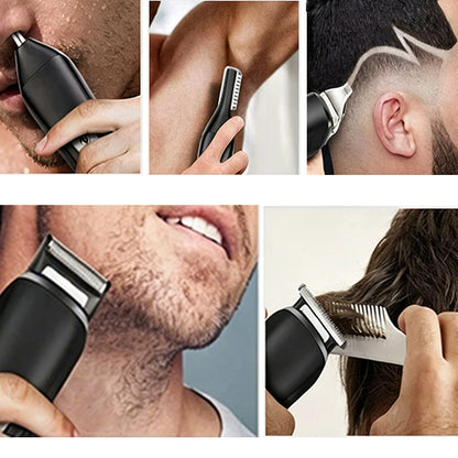 6 in 1 Electric Beard Trimmer for Men Nose Hair Mustache Clipper