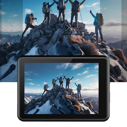5K 30FPS Action Camera with Waterproof Case Dual Screens and EIS Stabilization