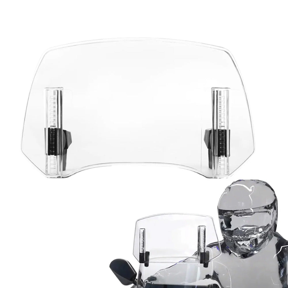 Universal Adjustable Motorcycle Windshield Extension a€?Clip-On Windscreen Deflector