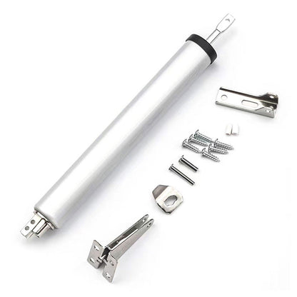Pneumatic Door Closer with Adjustable Closing Speed Door Shock for Wooden Doors Windows Screen Door Silver