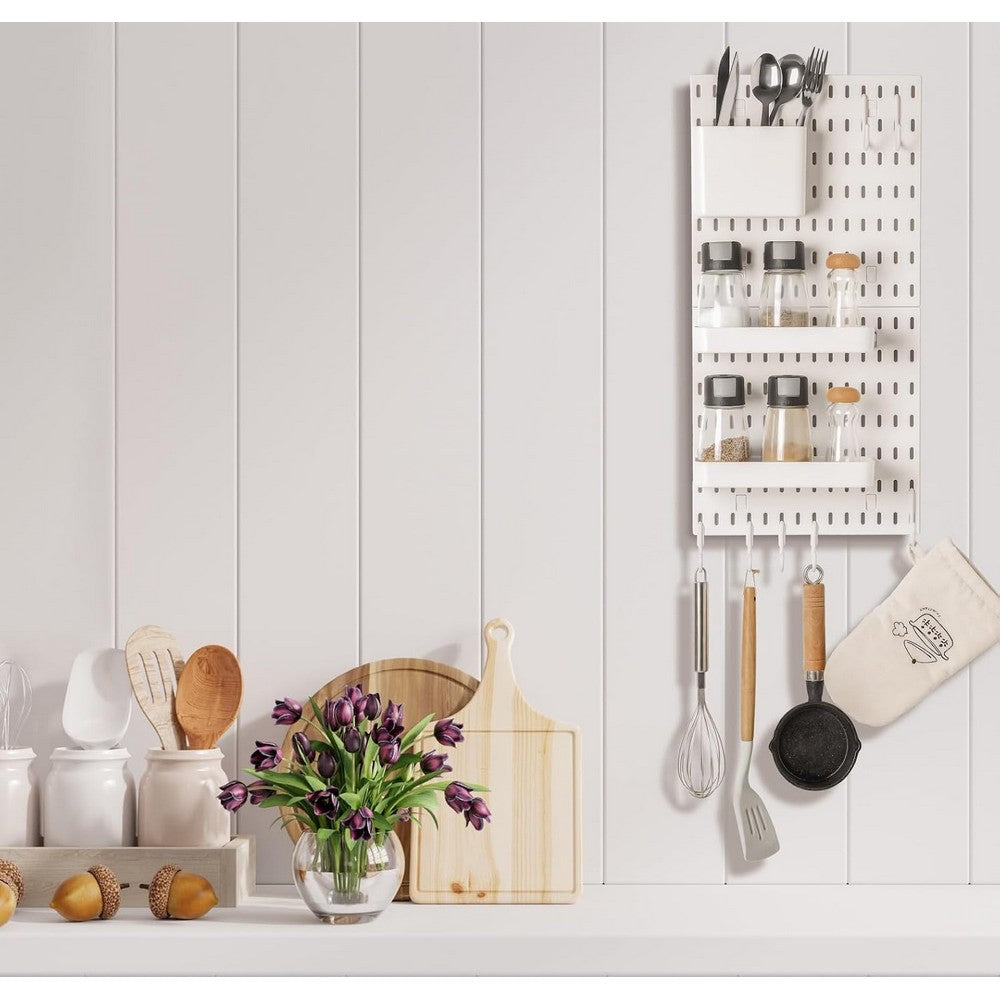2Pcs Pegboard Combination Kit Pegboards and Accessories Modular Hanging for Organizer