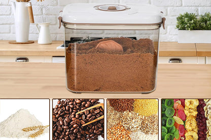 2Pcs Airtight Vacuum Food Storage Container with Lid Strainer and Pump