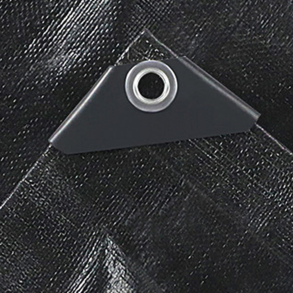 Black Tarp Cover Tarpaulin Heavy Duty Tarps Camping Tent Cover for Outdoor Garden