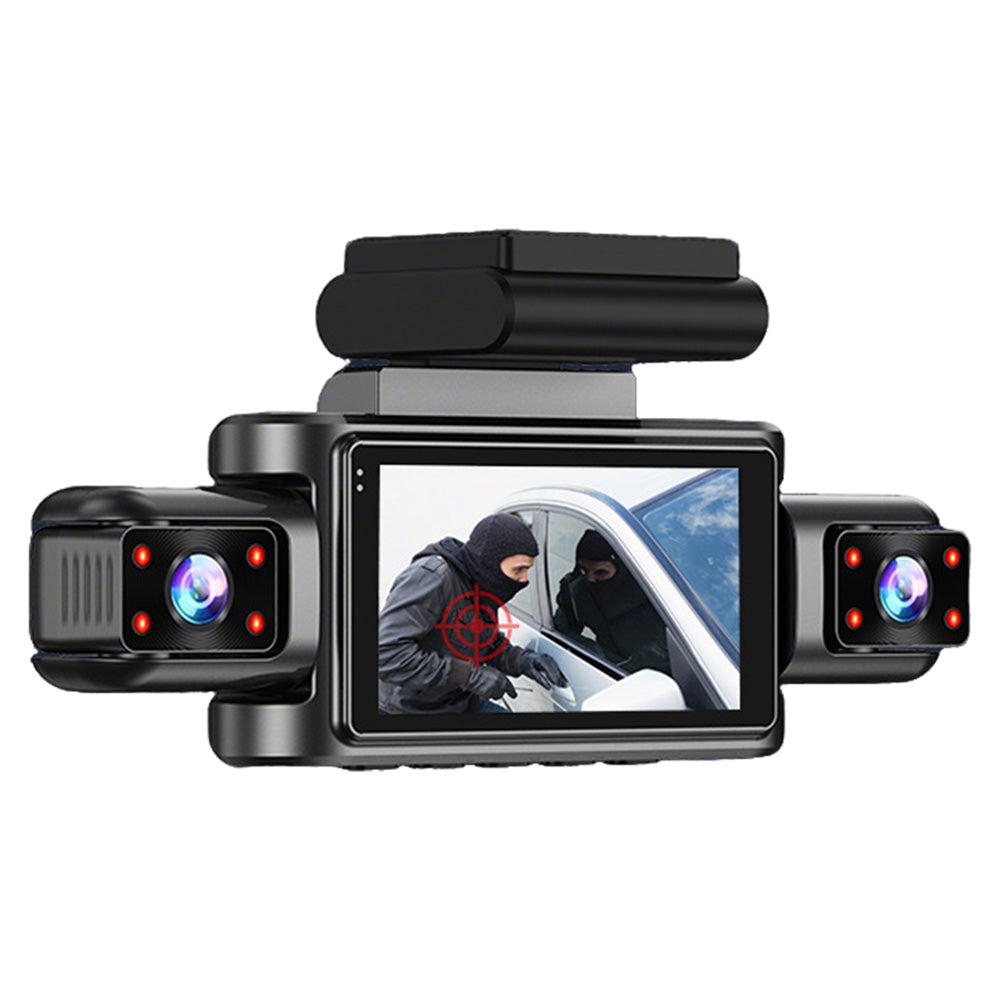 4 Channel Dash Cam with WiFi 360-Degree Panoramic Recording and 32GB Card Included