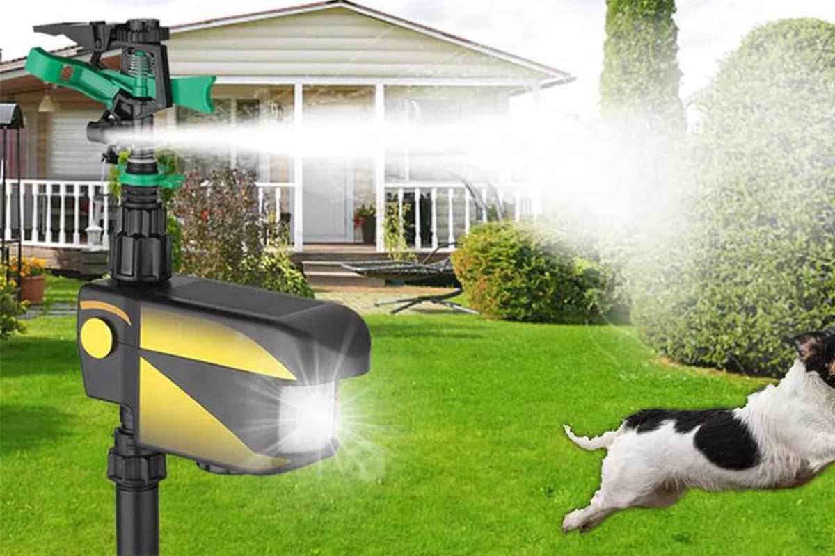 Motion Activated Sprinkler Animal Repellent for Yard Solar Powered Deer Cat and Squirrel Deterrent