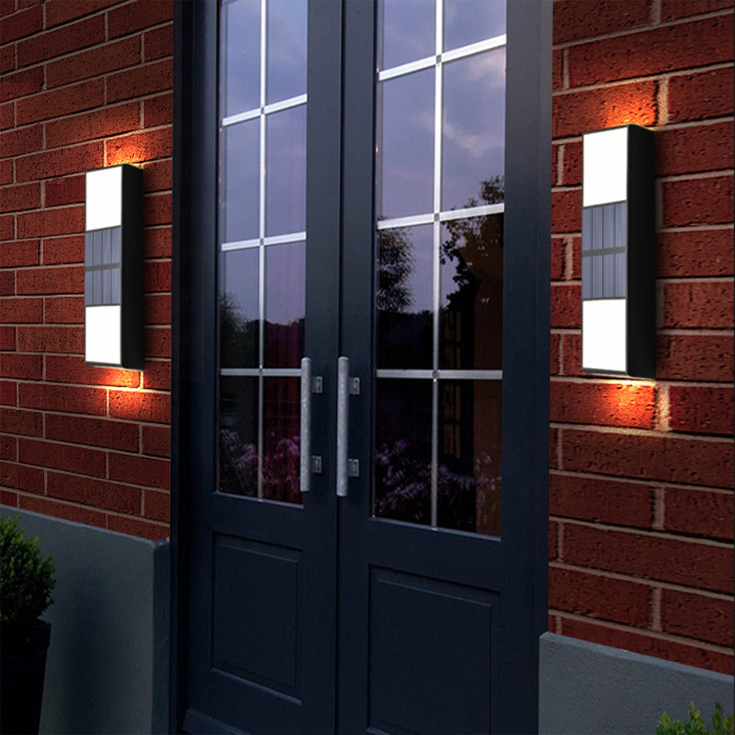 Solar Light Outdoor IP65 Waterproof Wall Light Cordless LED Wall Lamp -Warm White