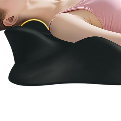 Ergonomic Memory Foam Reclining Pillow Prone Reading Cushion for Bed and Sofa Black