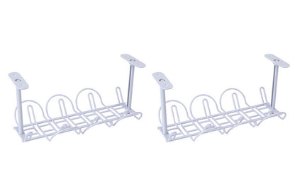 2Pcs Large Space Desk Cable Management Cord Organizer For Home Office