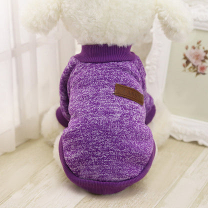 Dog Sweatshirt Pullover for Dogs Cats-Purple