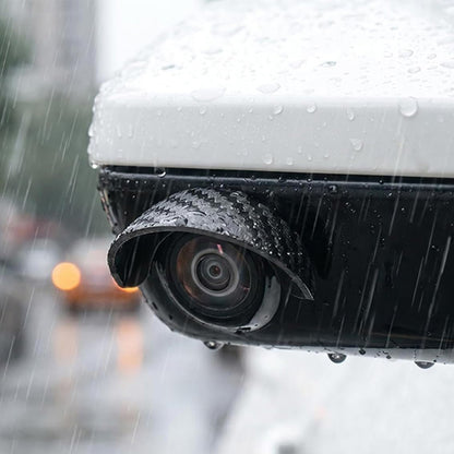 360 Degree HD Car Rear Camera Lens Waterproof Rain Cover Set - Black