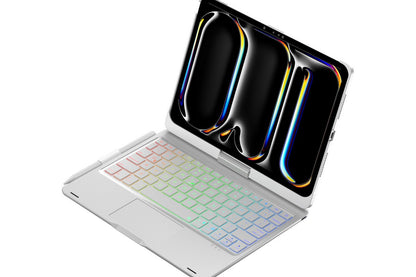 360-degree Rotatable Keyboard Case for iPad 11th Air 11 inch Air 13 inch with TouchPad -Silver A11