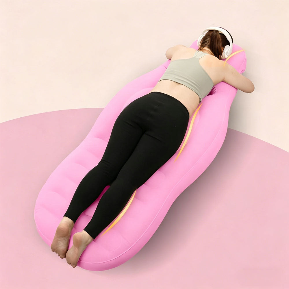 Pregnancy Mattress Inflatable Full Body Maternity Bed for Stomach Sleeping-Pink