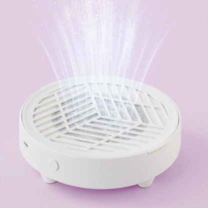 Mini Nail Dust Collector Lightweight Electric Manicure Vacuum for Home DIY and Salon Use-White