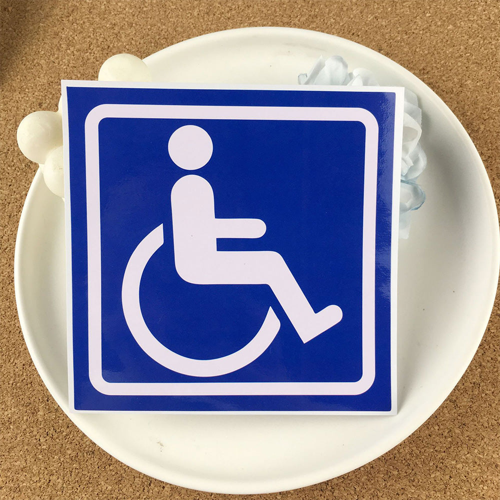 5 Pack Handicap Parking Sign Disabled Decal Sticker for Vehicle Window Car Van