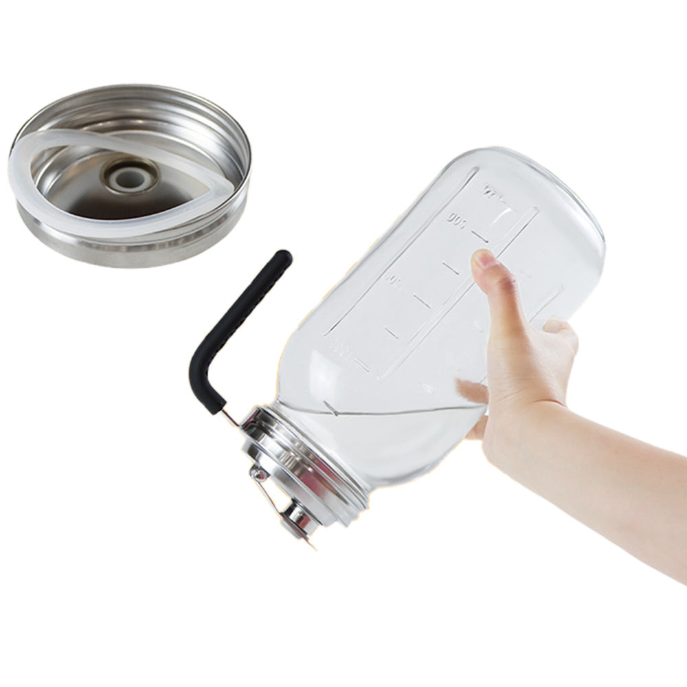 7cm Stainless Steel Mason Jar Pour Spout Lid with Handle Flip Cap Leak-Proof Seal