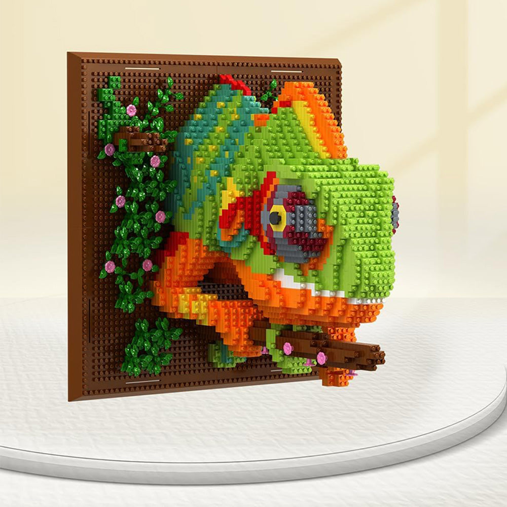 3D Animal Wall Art Building Blocks Creative DIY Home Decor for Kids Room Style 1