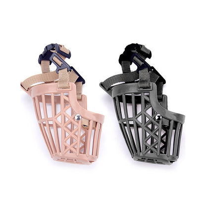 Dog Muzzle Breathable Basket Muzzles for Anti-Biting Barking-Black