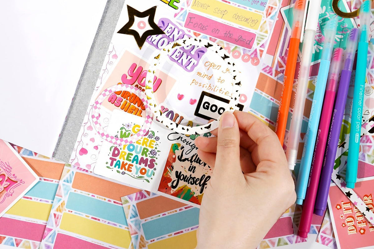 DIY Journal Kit for Girls Age 6 Journaling Art Crafts Kit Scrapbook Diary-Blue
