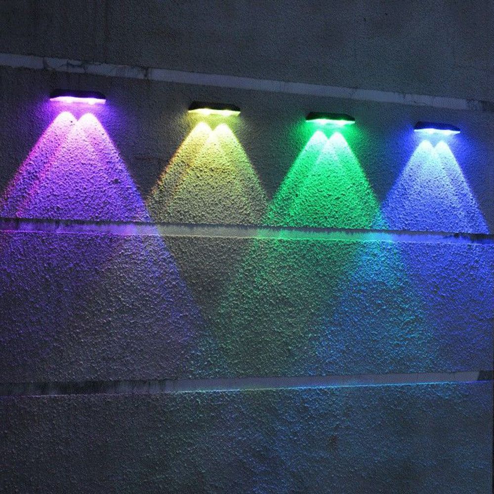 4Pcs Outdoor Solar Fence Lights Step Lights Garden Lights Solar Lamp