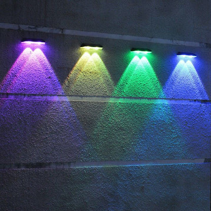 4Pcs Outdoor Solar Fence Lights Step Lights Garden Lights Solar Lamp