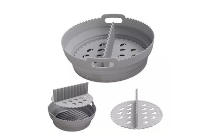 Air Fryer Silicone Liners For reusable Baking Tray Oven Accessories-Gray