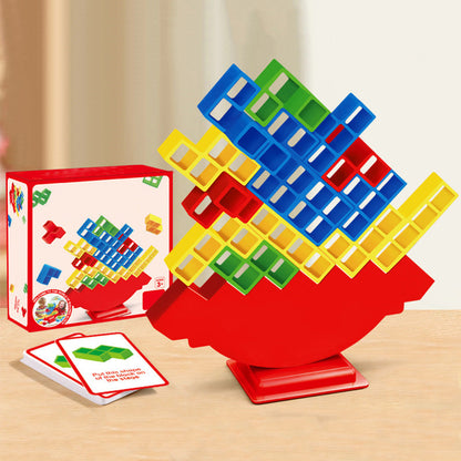 32PCS Tetra Tower Balance Stacking Blocks Game for Adults and Kids