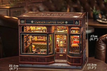 DIY Miniature House Kit Tiny House Kit for Adults to Build for Family Friends-?Coffee?Shop