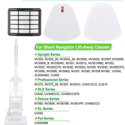 6Pcs Set Filters for Shark Vacuum Navigator Lift Away Filter Replacement ZU503AMZ