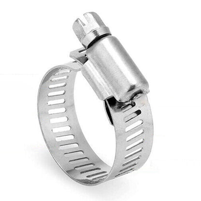 91PCS Stainless Steel Hose Clamps Clips Adjustable Range Worm Gear Pipe Clamp Kit