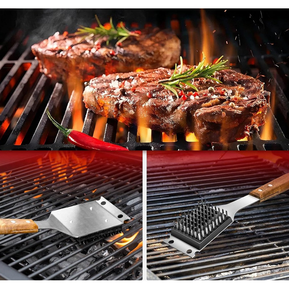 Grill Brush and Scraper for Barbecue Grill Brush for Outdoor Grill