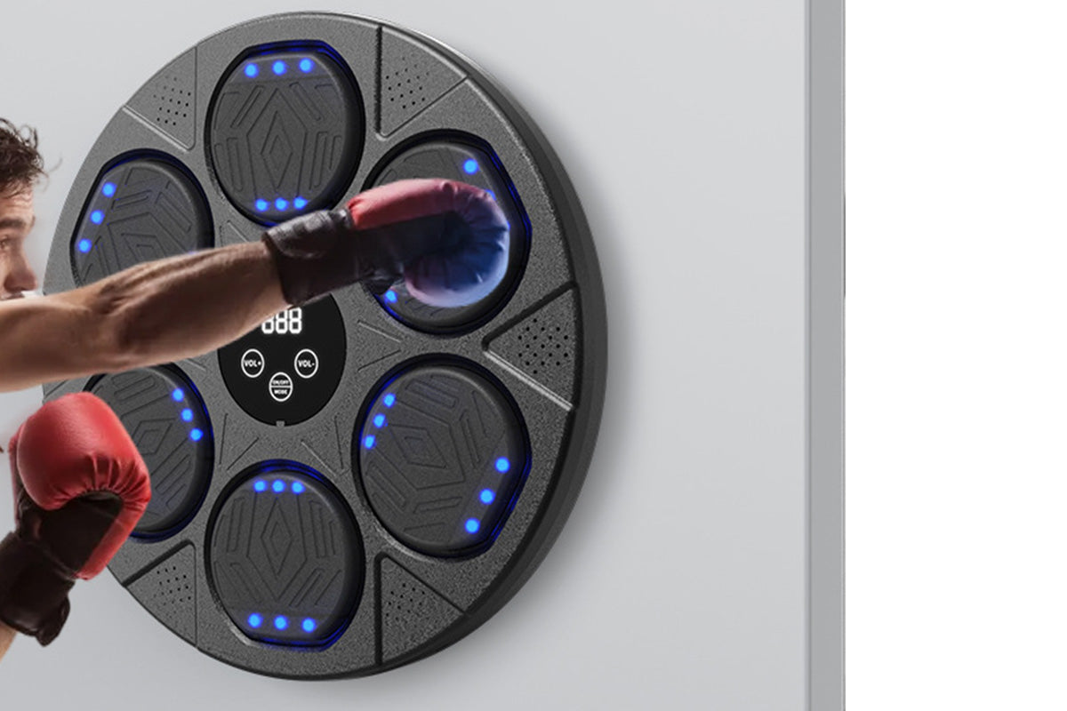 Electric Music Boxing Machine Bluetooth Boxing Training Wall Mount Machine-Black