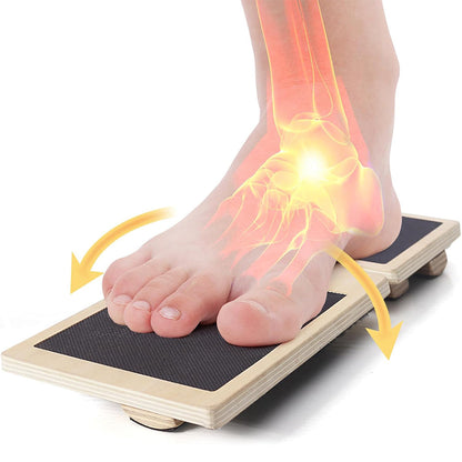 Ankle Balance Training Board Foot Strengthener Trainer Wooden Stability Exercises Pad