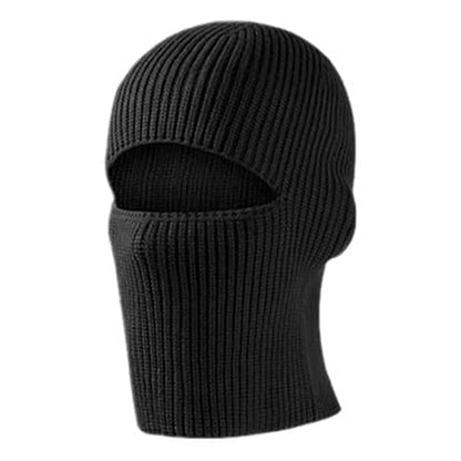 2-in-1 Balaclava Ski Mask Winter Warm Beanie Hat for Men Women Black