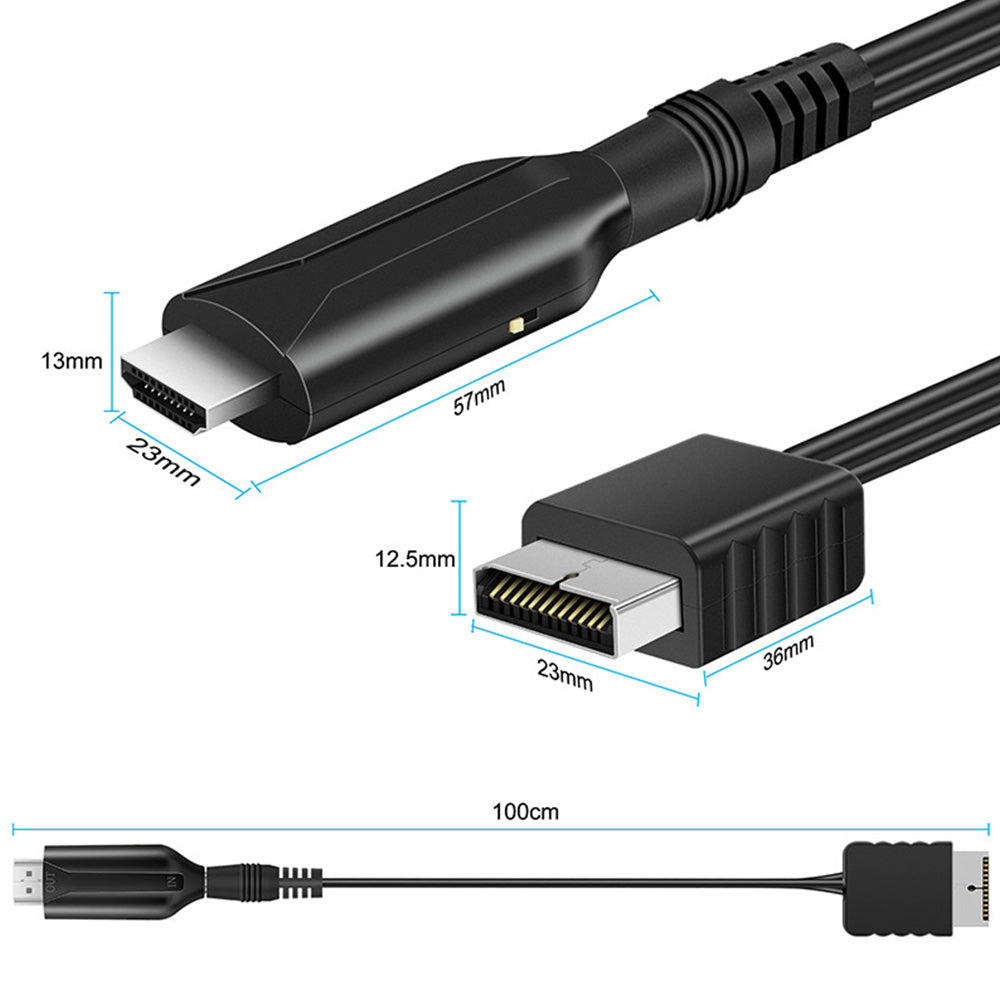 1080P For PS2/PS1 HDMI Converter Adapter Cable for HDTV/HDMI Monitor