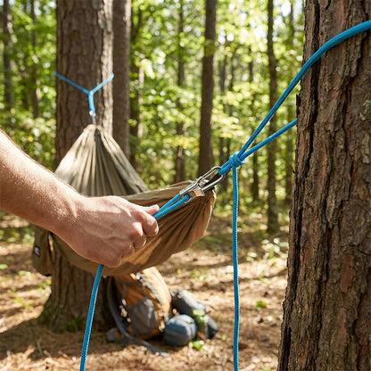 6 piece Guyline Tightener Camping Rope Lock Set-Blue