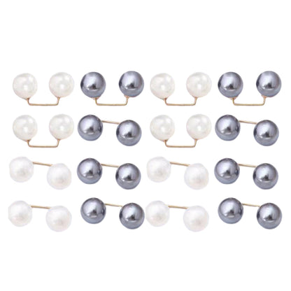 16Pcs Brooch Pins Anti-Exposure Neckline Safety Pins Artificial Pearl Clips for Women Girls Style 4