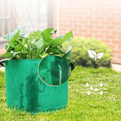 7 Piece Mixed Color Felt Grow Bags